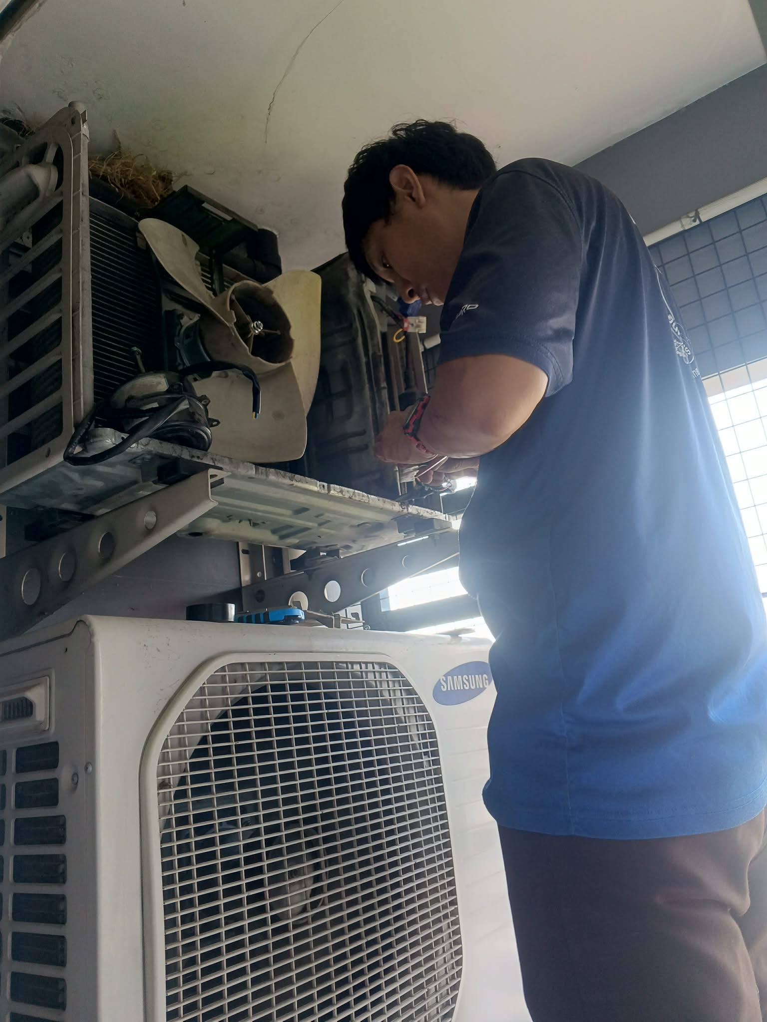 ผลงานล้างแอร์ 1